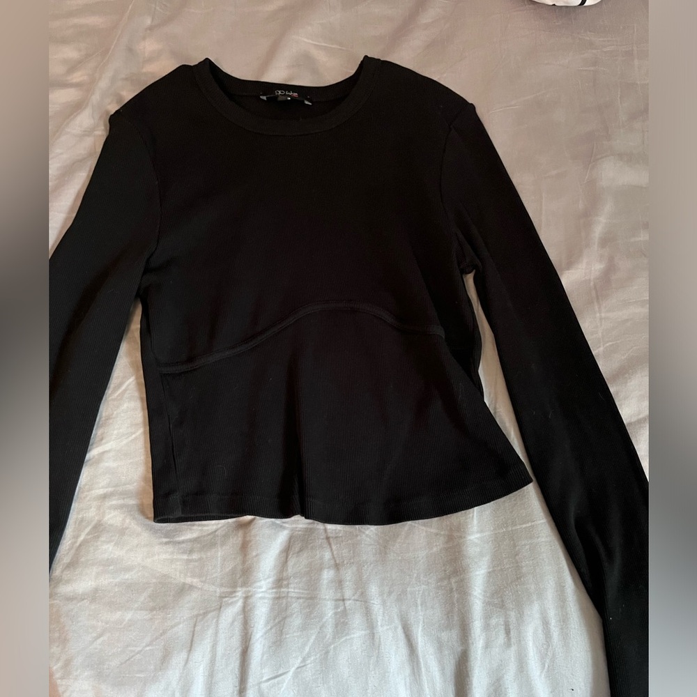 ⚫️▪️BLACK RIBBED LONGSLEEVE TOP ▪️⚫️